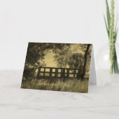 Denken Sie an Sie mit einem Tor in der Natur Karte (Vorderseite)