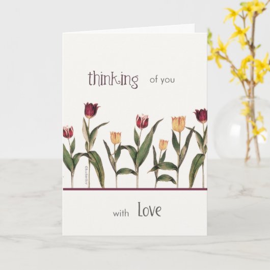 Denken Sie an Sie, mit Liebe, Krebsförderung, Karte (Gelbe Blume)