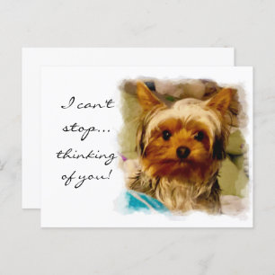 Denken Sie an Sie mit Liebe Yorkie   Postkarte