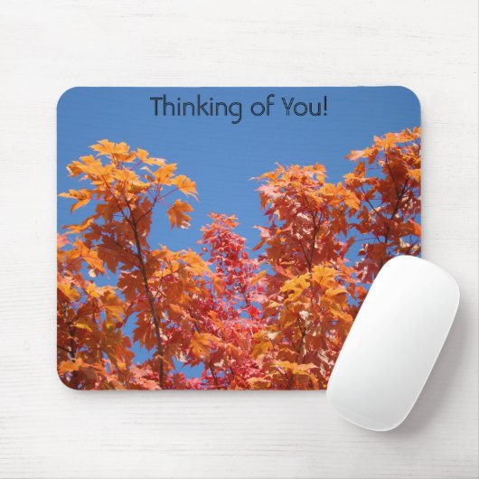 Denken Sie an Sie! Mousepad Fall Tree Blätter Sky (Mit Mouse)