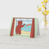 Denken Sie an Sie Niedlich Teddy Bear Fortieth Bir Karte (Gelbe Blume)