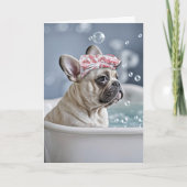 Denken Sie an Sie Niedliche französische Bulldogge Karte (Vorderseite)