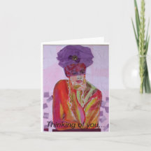 Denken Sie an Sie Notecard. Bleib drinnen.