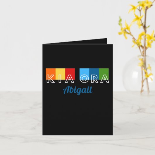 Denken Sie an Sie, NZ Māori Sprache Grußkarte Karte (Gelbe Blume)