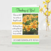 Denken Sie an Sie, oft ermutigend Karte (Gelbe Blume)