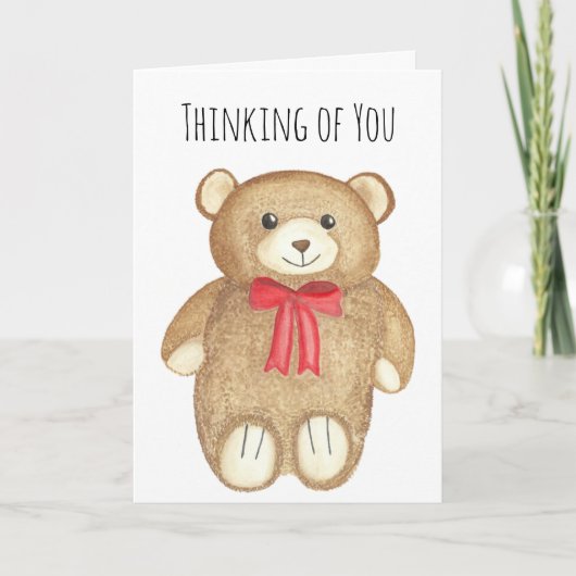 "Denken Sie an Sie" Opa Bear Hug Card Karte (Vorderseite)