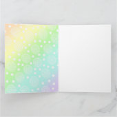 "Denken Sie an Sie" Pastel Rainbow Grußkarte Karte (Innenseite)