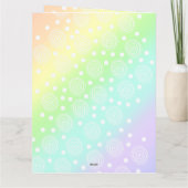 "Denken Sie an Sie" Pastel Rainbow Grußkarte Karte (Rückseite)