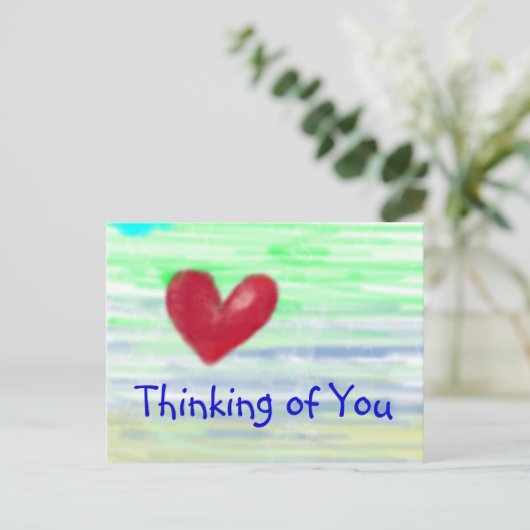 Denken Sie an Sie Postkarte (Stehend Vorderseite)