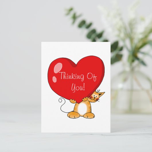 Denken Sie an Sie Postkarte (Stehend Vorderseite)