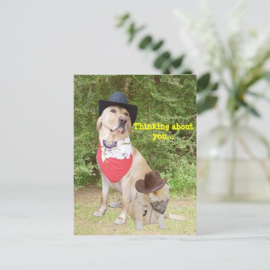 Denken Sie an Sie Postkarte (Stehend Vorderseite)