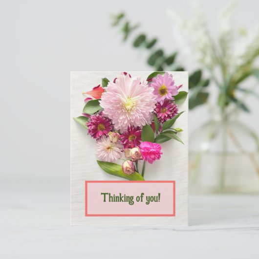 Denken Sie an Sie! Postkarte (Stehend Vorderseite)