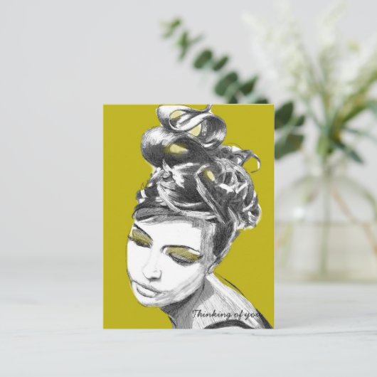 Denken Sie an Sie... Postkarte (Stehend Vorderseite)