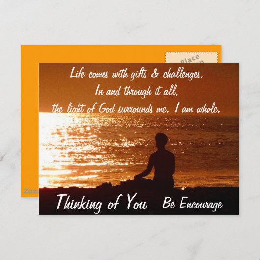 Denken Sie an Sie_ Postkarte (Vorne/Hinten)