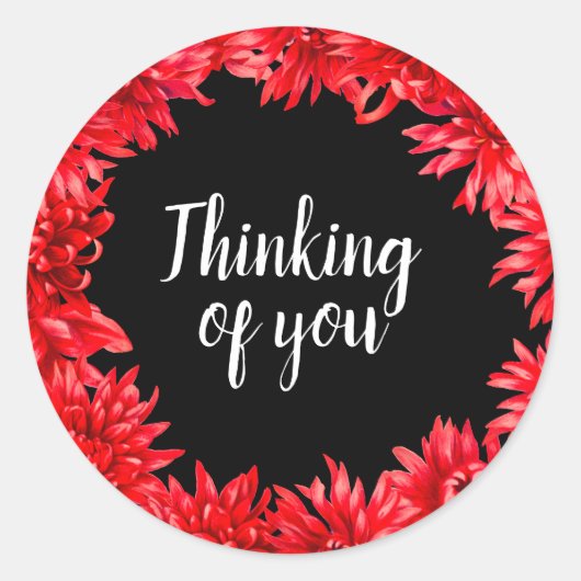 Denken Sie an Sie Runder Aufkleber (Vorderseite)