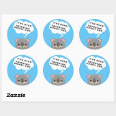 Denken Sie an Sie Runder Aufkleber (Blatt)