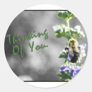 Denken Sie an Sie! Runder Aufkleber