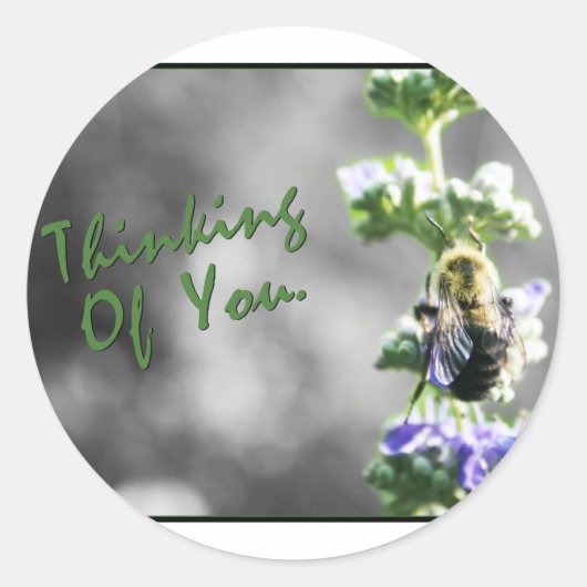 Denken Sie an Sie! Runder Aufkleber (Vorderseite)