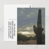 Denken Sie an Sie Saguaro Cactus Foto Peace Postkarte (Vorne/Hinten)