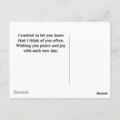 Denken Sie an Sie Saguaro Cactus Foto Peace Postkarte (Rückseite)