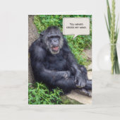 Denken Sie an Sie Schimpanse Karte (Vorderseite)