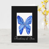 Denken Sie an Sie Schmetterling Karte (Gelbe Blume)