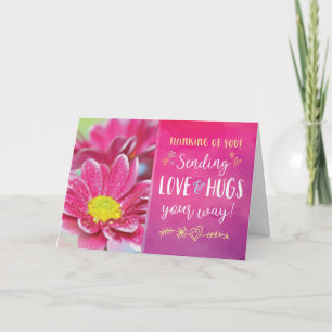 Denken Sie an Sie, senden Sie Liebe & Hugs Ihren W Dankeskarte