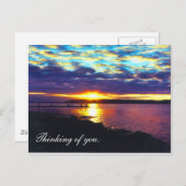 Denken Sie an Sie. Sonnenuntergang See postcard_ho Postkarte (Vorne/Hinten)