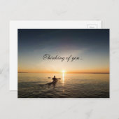 Denken Sie an Sie, Sonnenuntergang über dem Ozean  Postkarte (Vorne/Hinten)