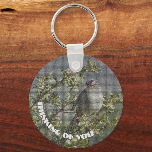 Denken Sie an Sie Sparrow Mosaic Little Bird Frien Schlüsselanhänger (Vorderseite)