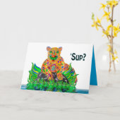 Denken Sie an Sie, SUP Lion Cub Kaleidoskop Card Karte (Gelbe Blume)