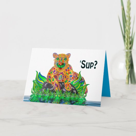 Denken Sie an Sie, SUP Lion Cub Kaleidoskop Card Karte (Vorderseite)