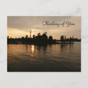 "Denken Sie an Sie"-Tausend Inseln Sunset Postkarte
