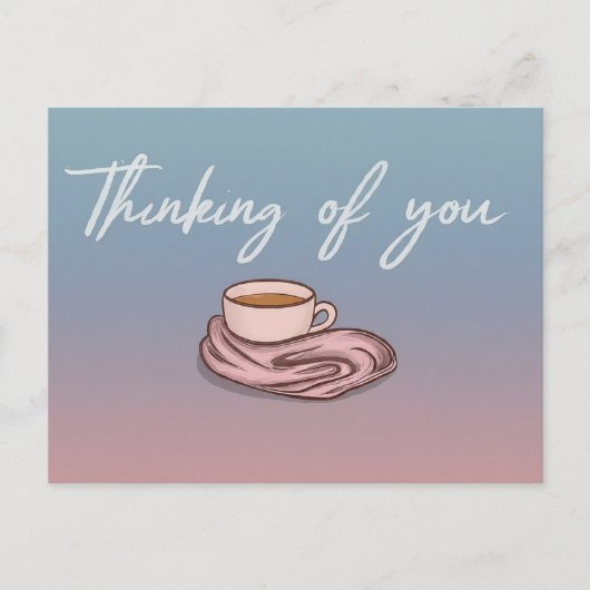 "Denken Sie an Sie und senden Sie warme Schläger" Postkarte (Vorderseite)