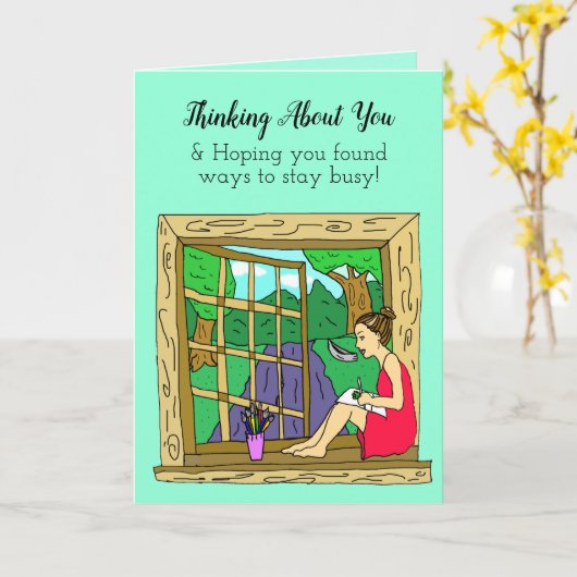 Denken Sie an Sie, Vermisst Sie Karte (Gelbe Blume)