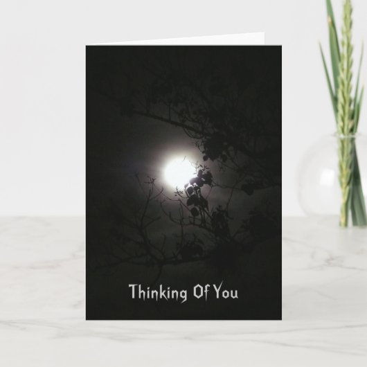 Denken Sie an Sie, Vollmond nachts Karte (Vorderseite)