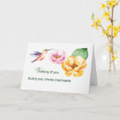 Denken Sie an Sie während der Chemo-Behandlung Blu Karte (Gelbe Blume)