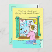 Denken Sie an Sie während dieser harten Zeiten Postkarte (Vorne/Hinten)