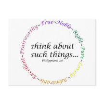 Denken Sie an solche Dinge... Philippinen 4:8