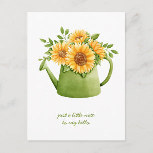 Denken Sie an Sonnenblumen im Wasser Postkarte