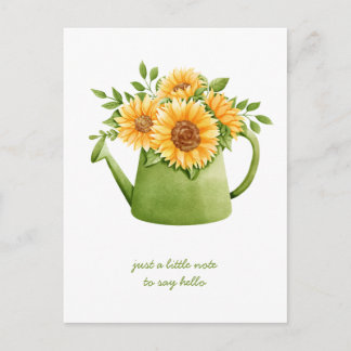 Denken Sie an Sonnenblumen im Wasser Postkarte