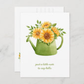 Denken Sie an Sonnenblumen im Wasser Postkarte (Vorne/Hinten)