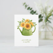 Denken Sie an Sonnenblumen im Wasser Postkarte (Stehend Vorderseite)