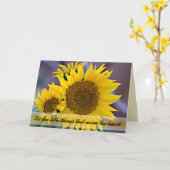 Denken Sie an Sonnenblumen Nah-up-Foto Karte (Gelbe Blume)