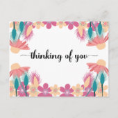 Denken Sie an Spring Blumen mit bearbeitbarem Text Postkarte (Vorderseite)