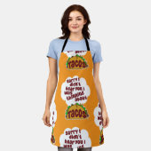 Denken Sie an Tacos Geschmackvolle Spaß Muster Schürze (Getragen)