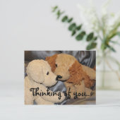 Denken Sie an Teddybären Postkarte (Stehend Vorderseite)