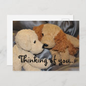 Denken Sie an Teddybären Postkarte (Vorne/Hinten)