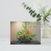 Denken Sie an tropische Blume Postkarte (Stehend Vorderseite)