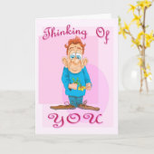 Denken Sie an Typ mit Blume Karte (Gelbe Blume)